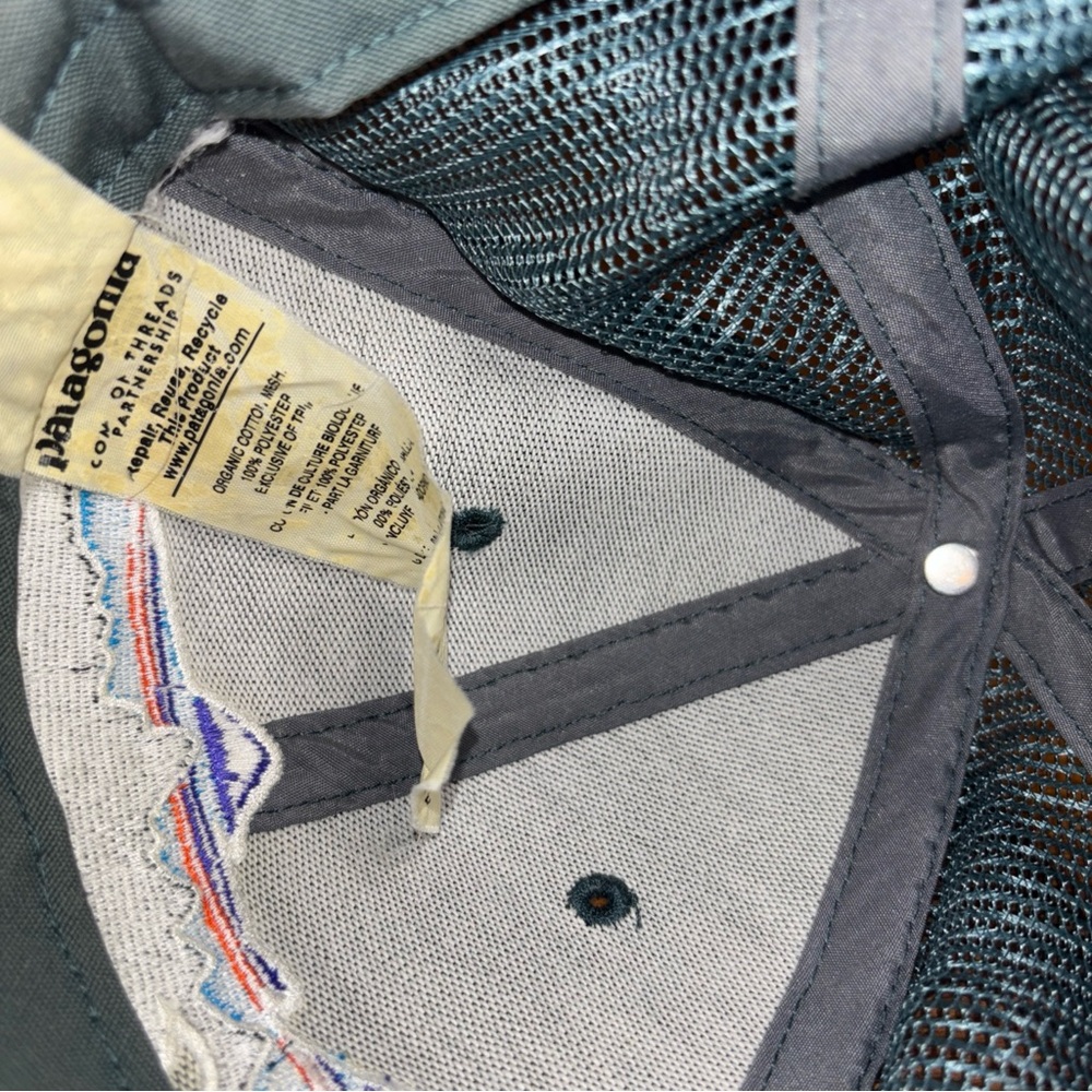 Patagonia Gray and Blue Fish Logo Hat - Picture 7 of 7